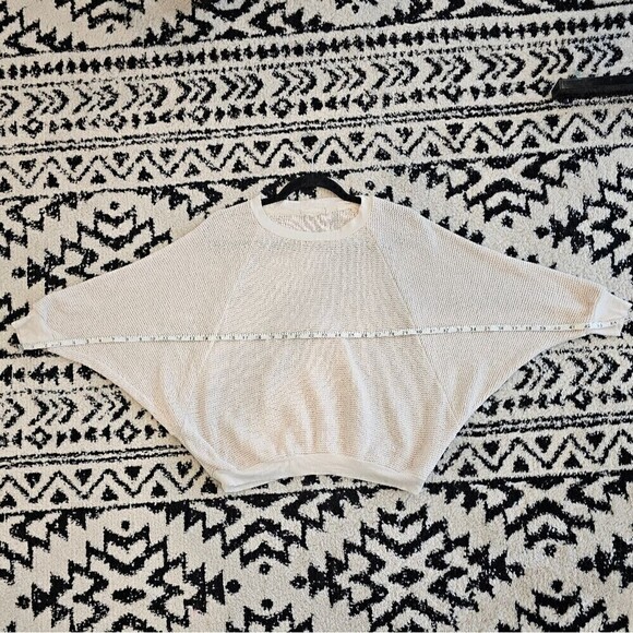 Altar'd State Cream Chenille Knit Dolman Sleeve Sweater Size Medium - Picture 10 of 13